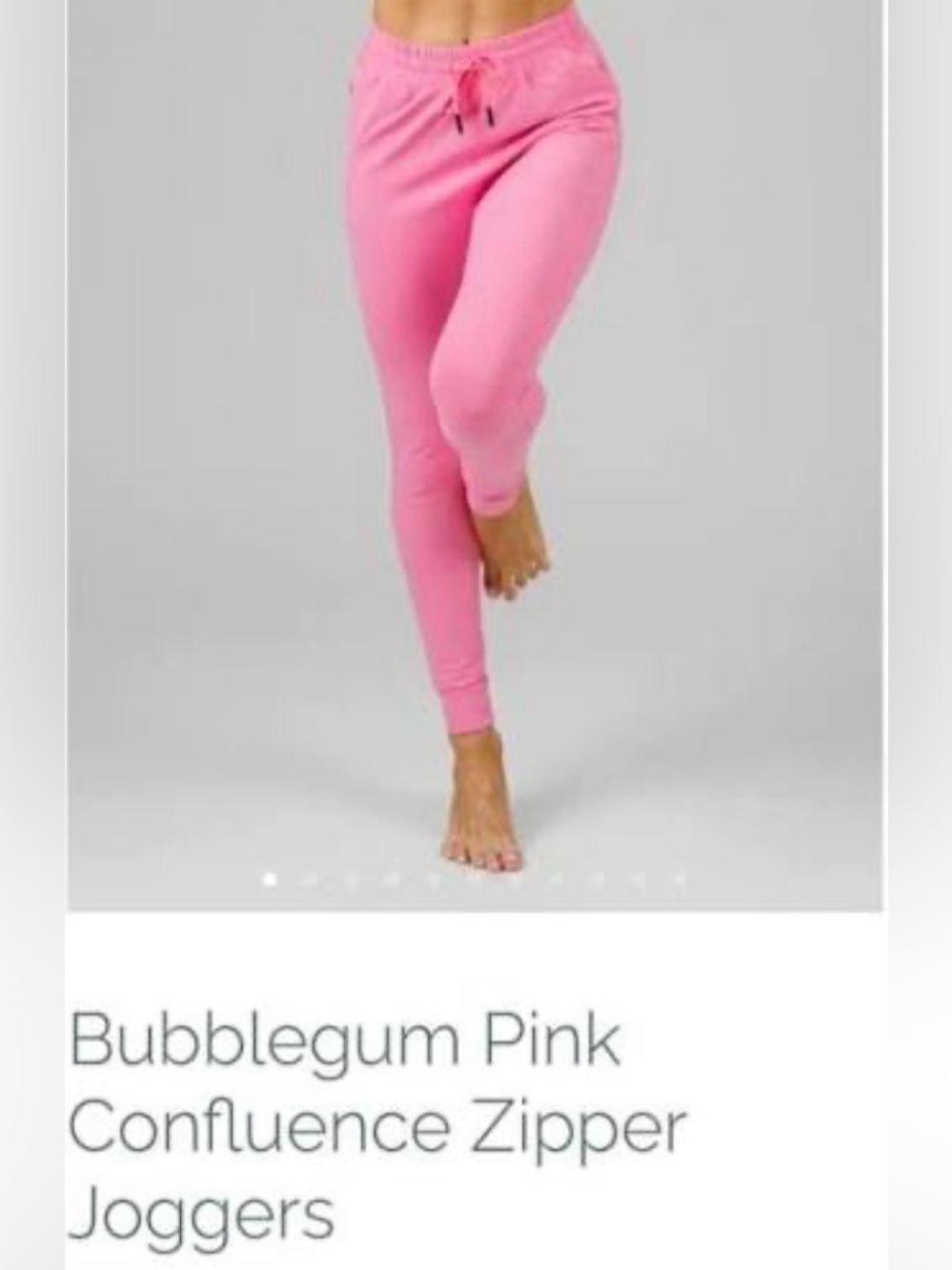 ZYIA Bubblegum Pink Confluence Zipper Joggers